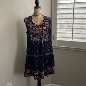 Black boho dress